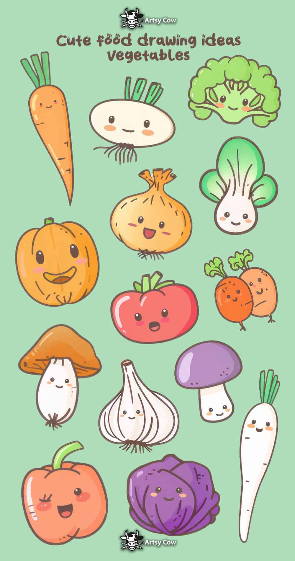 Delightful Veggies Drawings